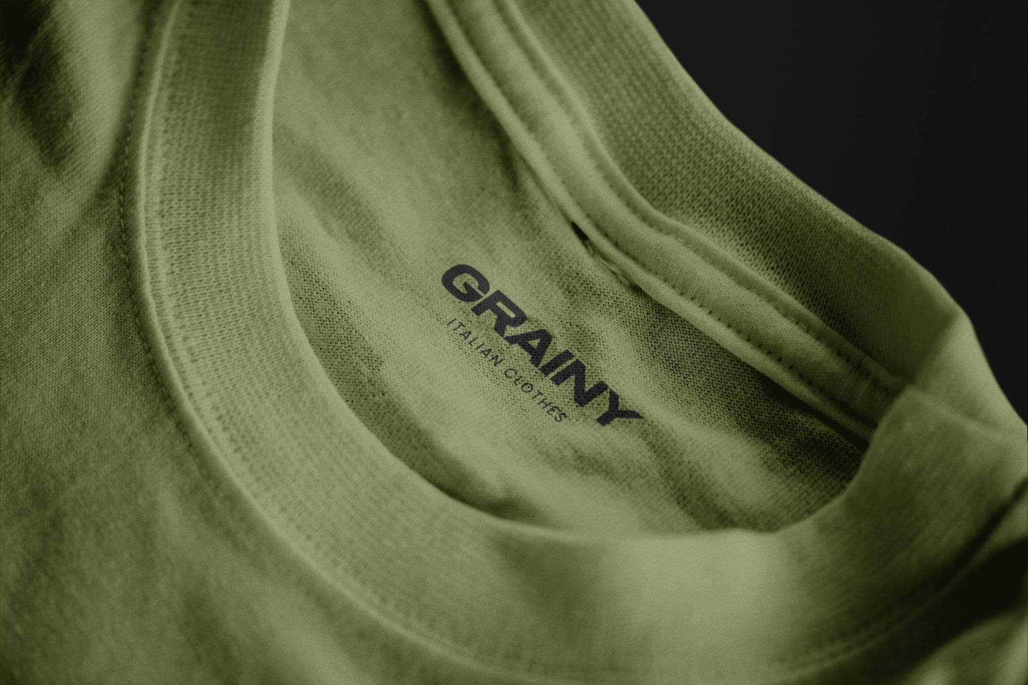 Free Screen Printed T-Shirt Label Mockup PSD