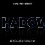 Free Shadow Line Text Effect PSD