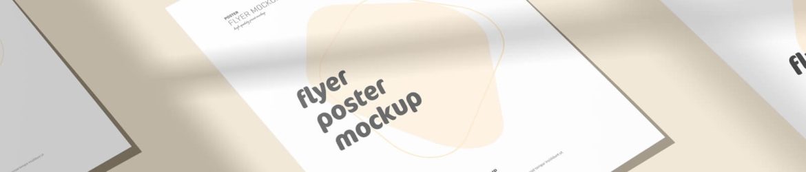 Free Shadow Overlay A4 Paper Flyer Mockup PSD Set