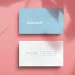 Free Shadow Overlay Business Card Mockup PSD