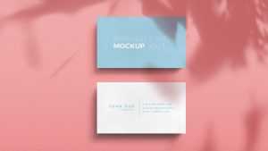 Free Shadow Overlay Business Card Mockup PSD