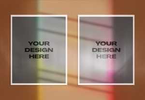 Free Shadow Overlay Posters Mockup PSD