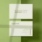 Free Shadow Overlay Textured Business Card Mockup Vol-2 PSD