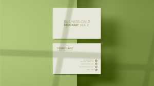 Free Shadow Overlay Textured Business Card Mockup Vol-2 PSD