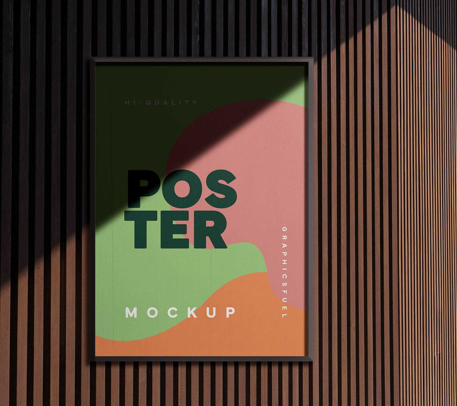 Free Shadow Overlayer Portrait Poster Mockup PSD