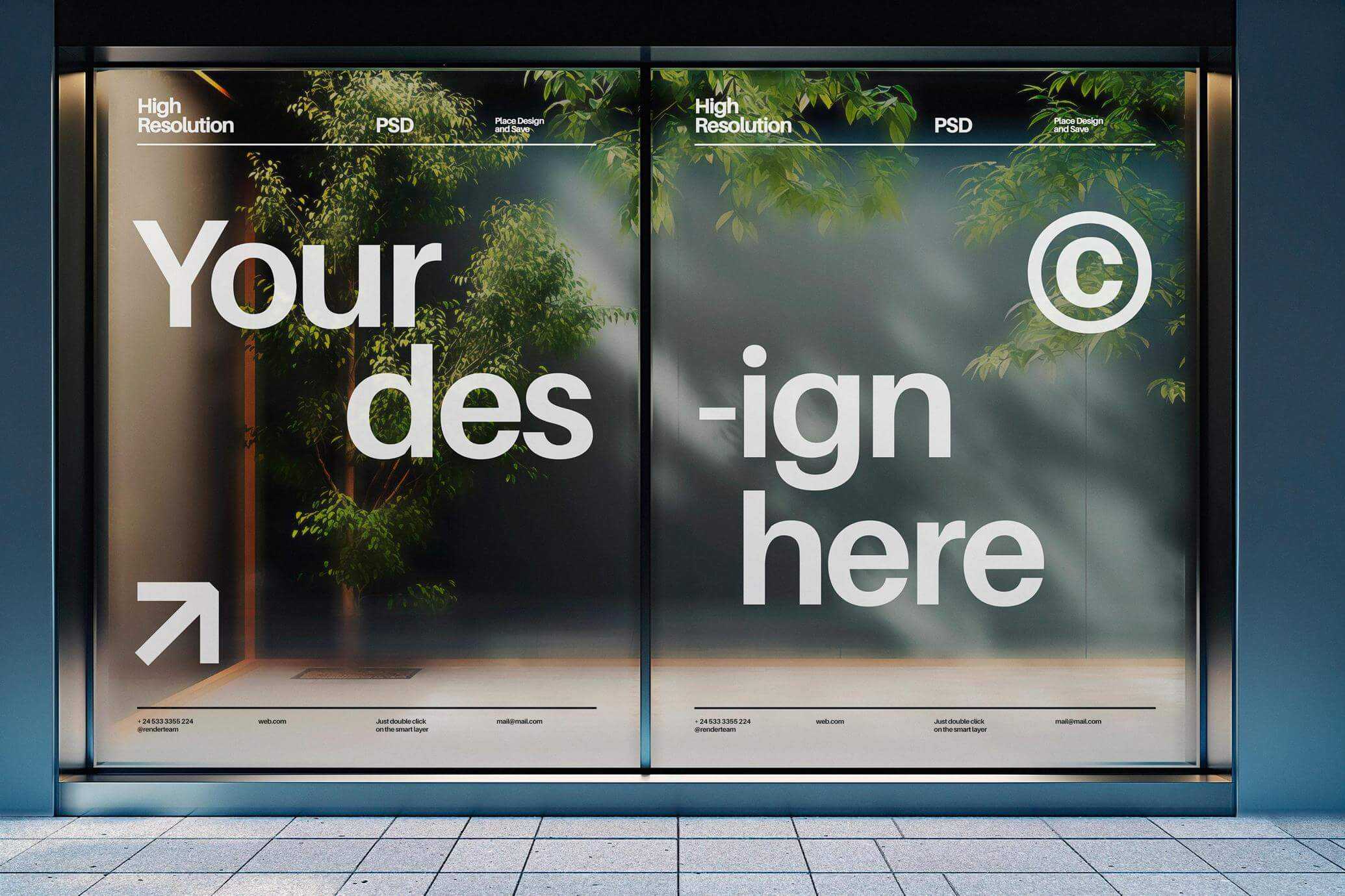 Free Shopfront Ad Mockup PSD
