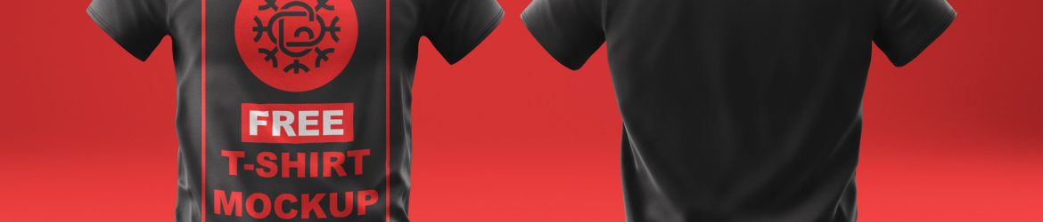 Free Short Sleeve Front & Back T-shirt Mockup PSD