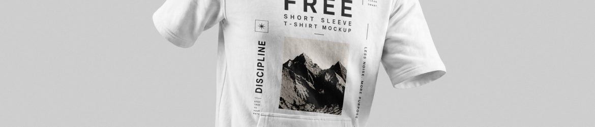 Free Short Sleeve Hoodie Mockup