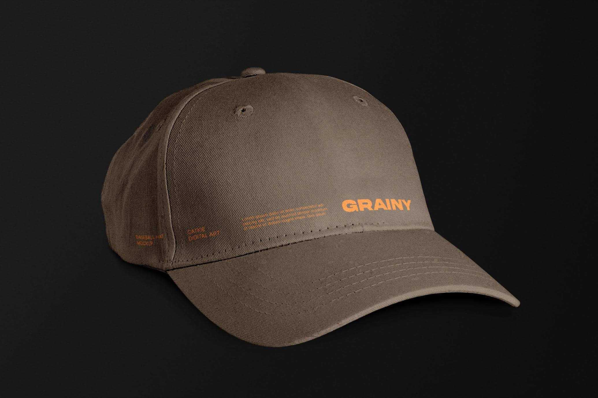 Free Side View Baseball Cap Mockup PSD