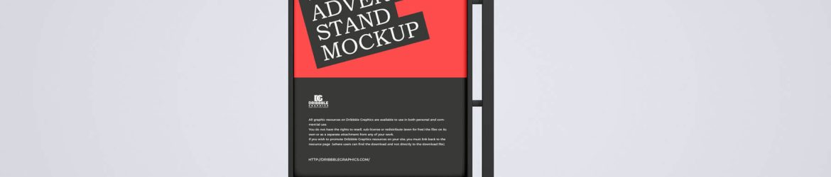Free Sideways Street Advertising Stand Frame Board Mockup PSD