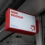 Free Sign attached to Elevation Mockup - Free PSD Download Free Sign attached to Elevation Mockup