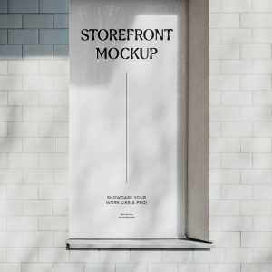 Free Signage Wall Mockup