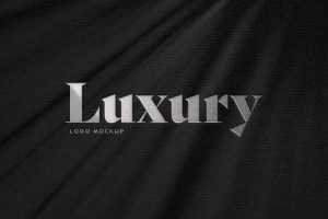 Free Silver Foil Logo Mockup PSD