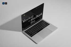 Free Silver MacBook Pro Mockup