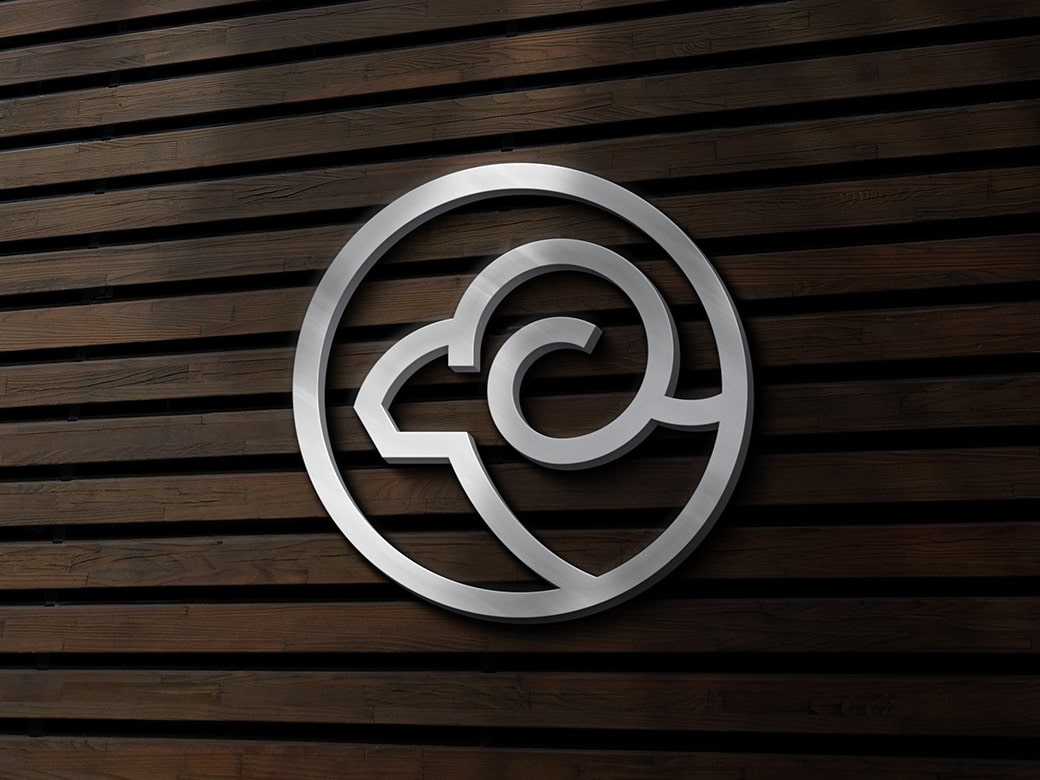 Free Silver Sign Logo Mockup PSD