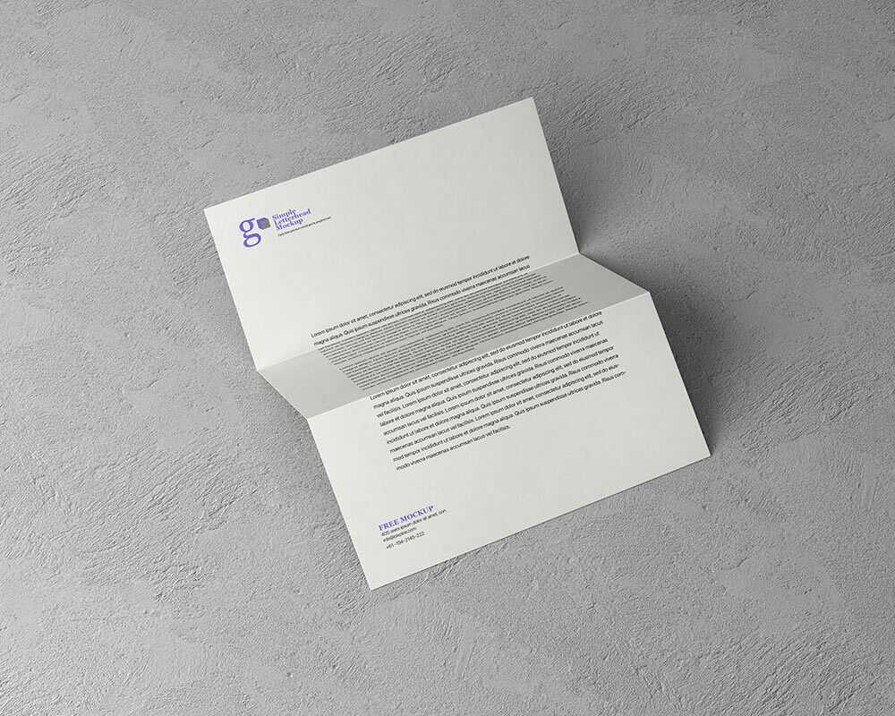Free Simple A4 Letterhead Mockup PSD