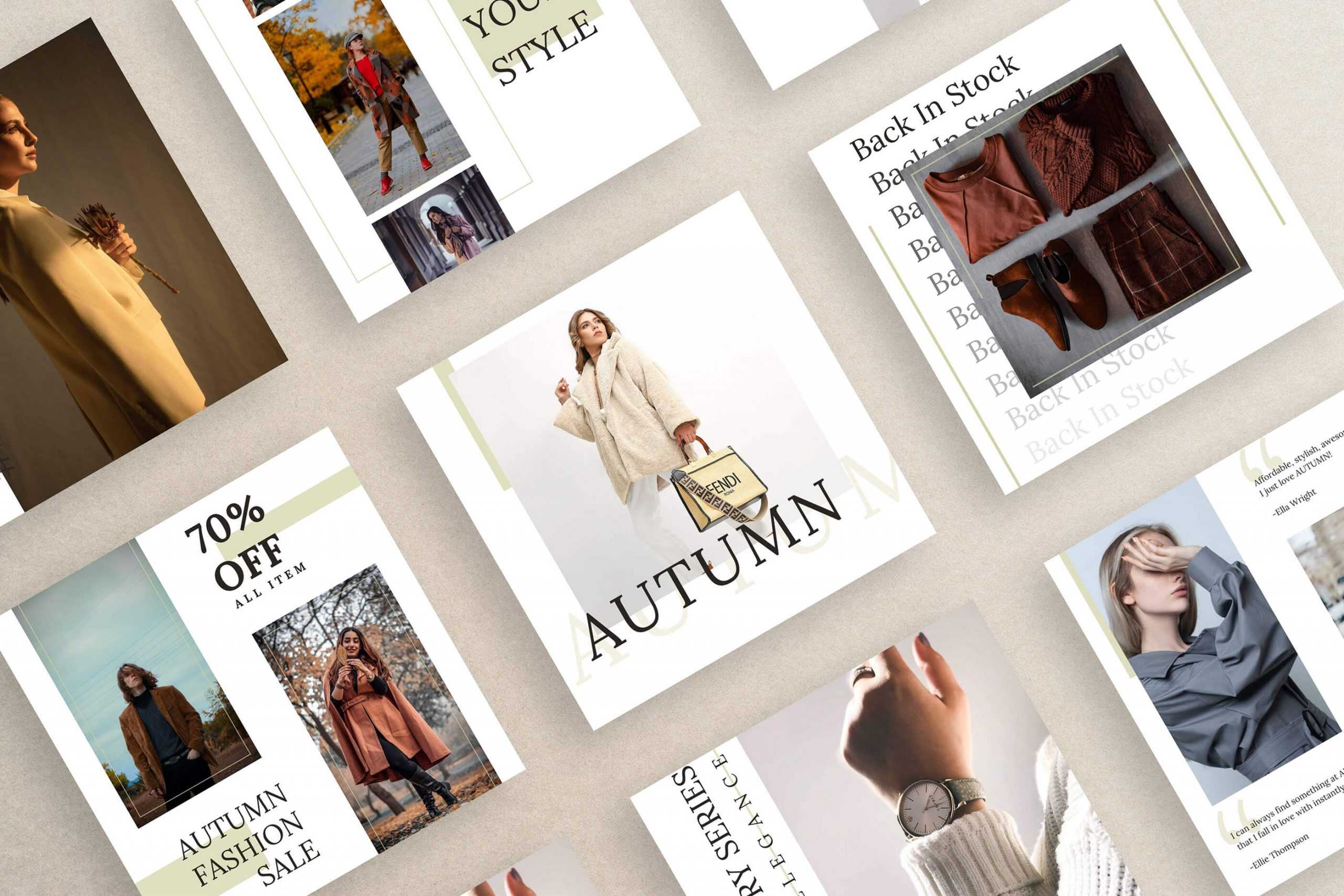 Free Simple and Elegant Instagram Post Template | Autumn