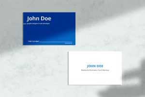 Free Simple Business Card Mockup PSD