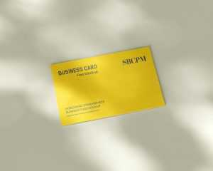 Free Simple Business Card PSD Mockup Shadow Overlay Scene