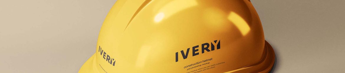 Free Simple Construction Helmet Mockup PSD