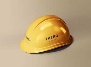 Free Simple Construction Helmet Mockup PSD