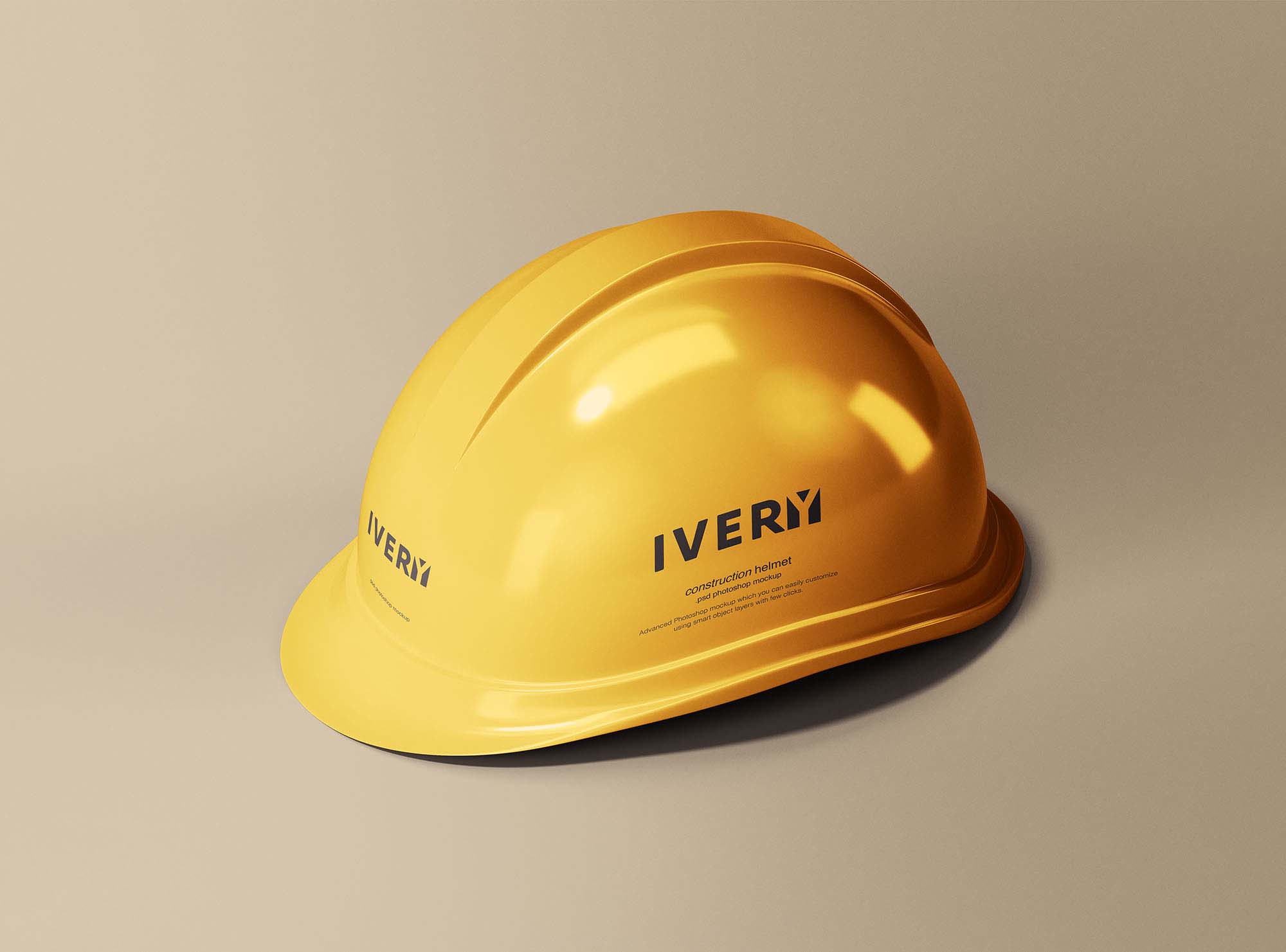 Free Simple Construction Helmet Mockup PSD