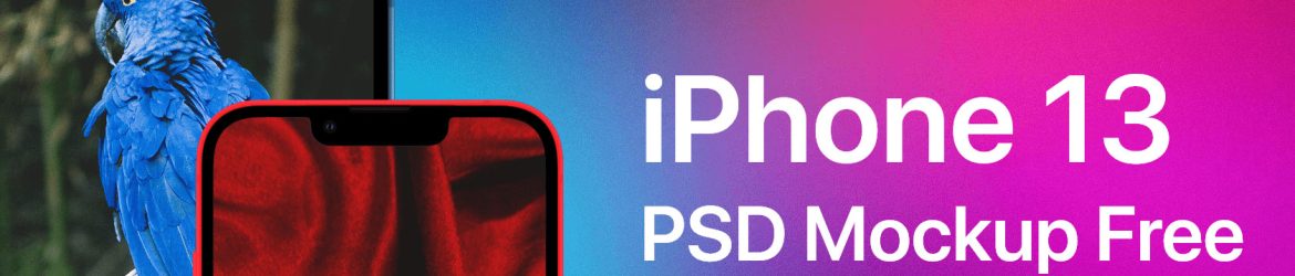 Free Simple iPhone 13 Mock-up PSD