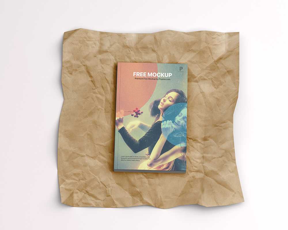 Free Simple Softcover Book Cover Mockup PSD