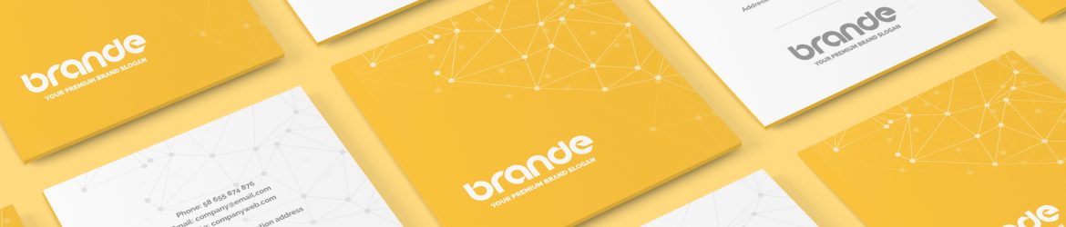 Free Simple Square Business Card Mockup