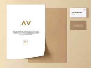 Free Simple Stationery Mockup for Branding