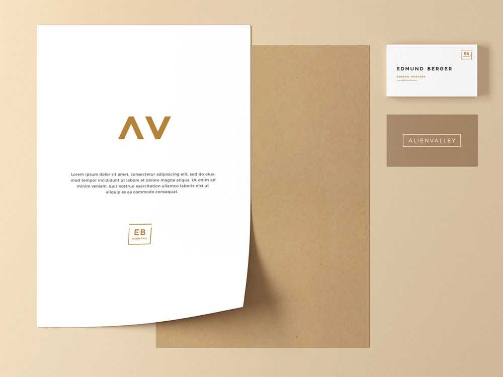 Free Simple Stationery Mockup for Branding