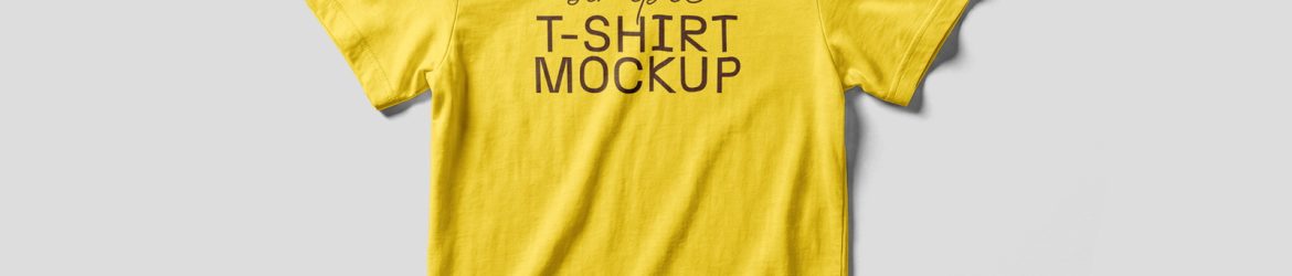 Free Simple T-Shirt Mockup On Floor