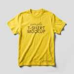 Free Simple T-Shirt Mockup On Floor
