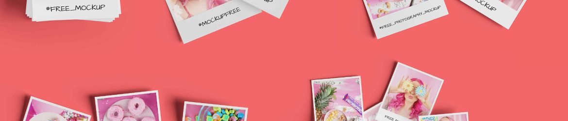 Free Single and Bulk Polaroid Photo Collage Maker Mockup PSD