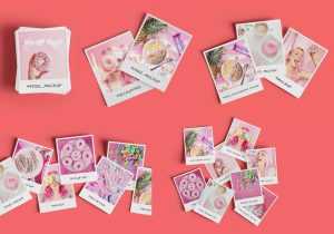 Free Single and Bulk Polaroid Photo Collage Maker Mockup PSD