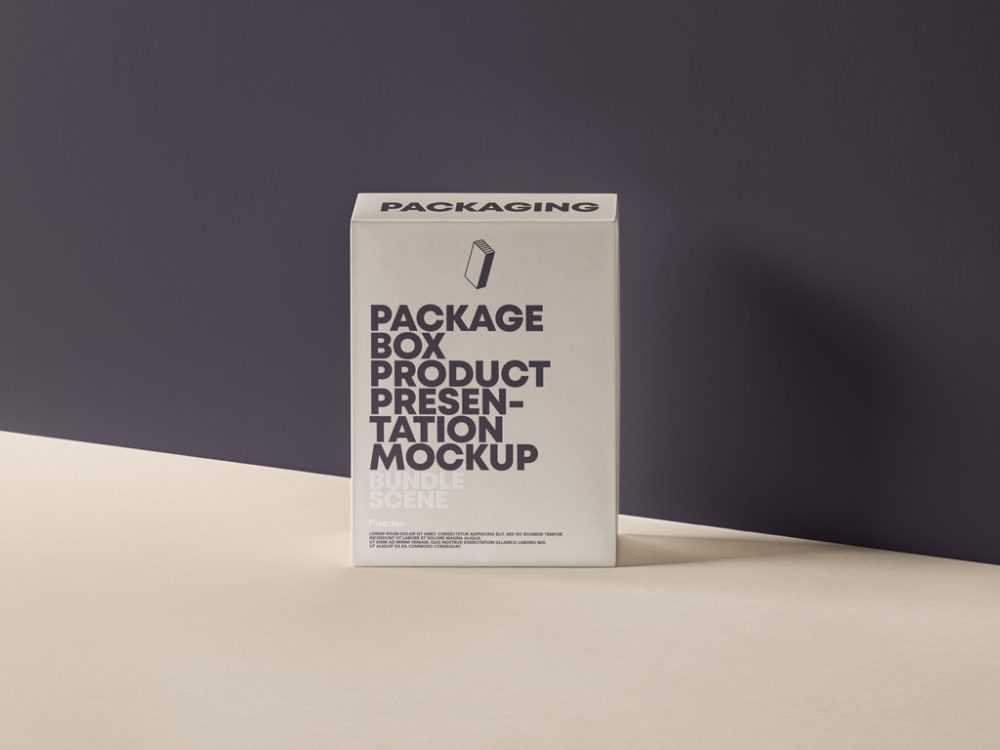 Free Single Box Packaging Mockup