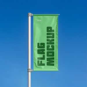 Free Single Flag Mockup