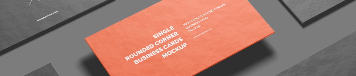 Free Single Rounded Corner Business Card Mockup