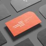 Free Single Rounded Corner Business Card Mockup