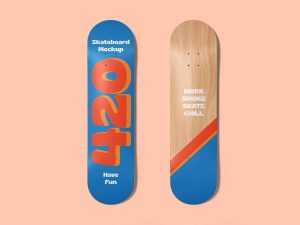Free Skateboard Mockup PSD