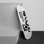 Free Skateboard on Boxes Mockup