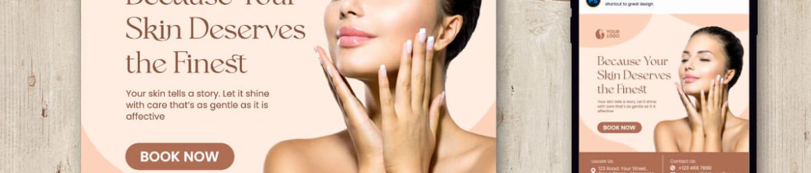 Free Skincare Instagram Post PSD Template for Beauty And Spa Promotion