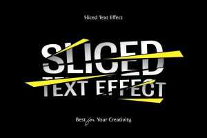 Free Sliced Photoshop Text Effect PSD