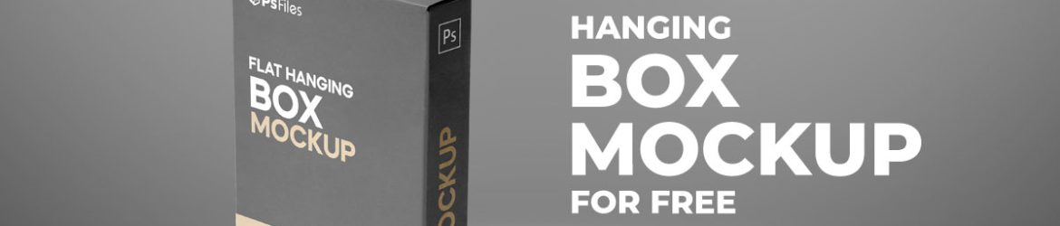 Free Slim Hanging Box Packaging Mockup PSD for Free