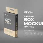 Free Slim Hanging Box Packaging Mockup PSD for Free