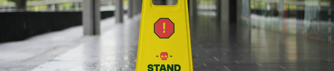 Free Slippery Sign Mockup
