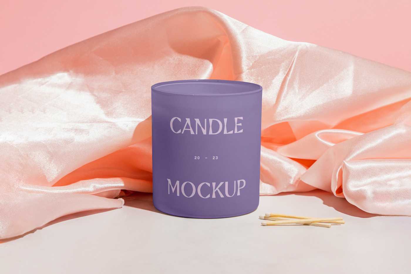 Free Small Candle Mockup