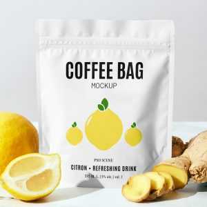 Free Small Coffee Bag Mockup