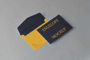 Free Small Envelope Mockup and Card Mockup PSD