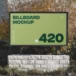 Free Small Horizontal Billboard Mockup